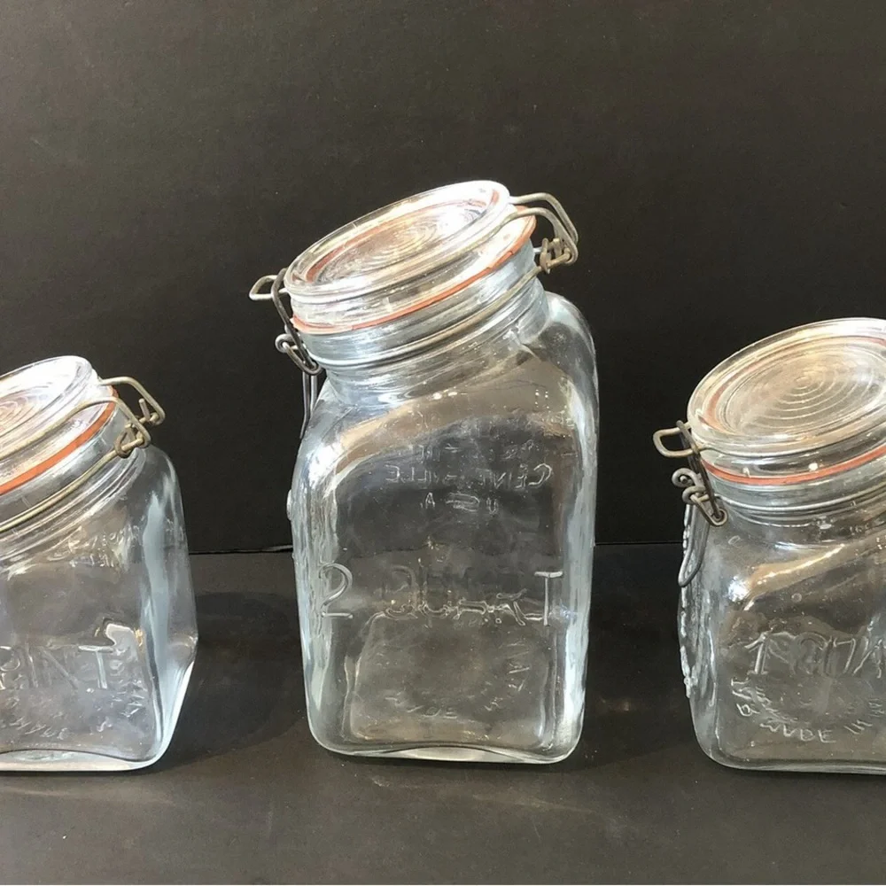 Granny’s Products Inc. Crownford Jars 1968 Made In Italy Lot Of 3